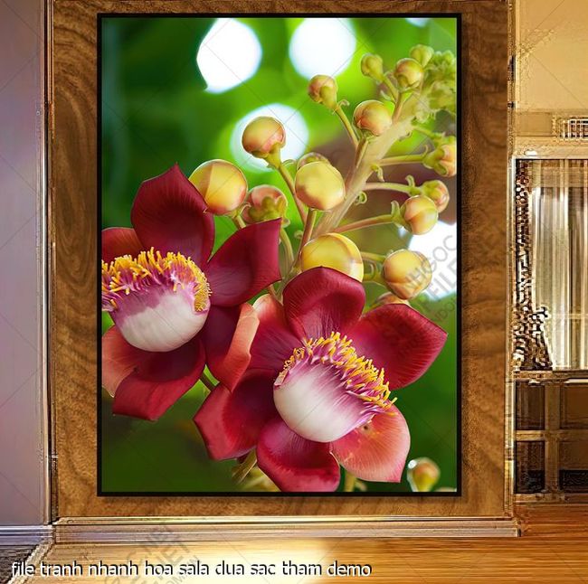 file tranh nhanh hoa sala dua sac tham